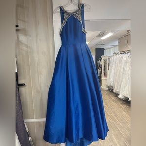Navy Pearl Ballgown